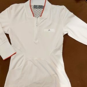 Stella McCartney 3/4 sleeves athletic top white